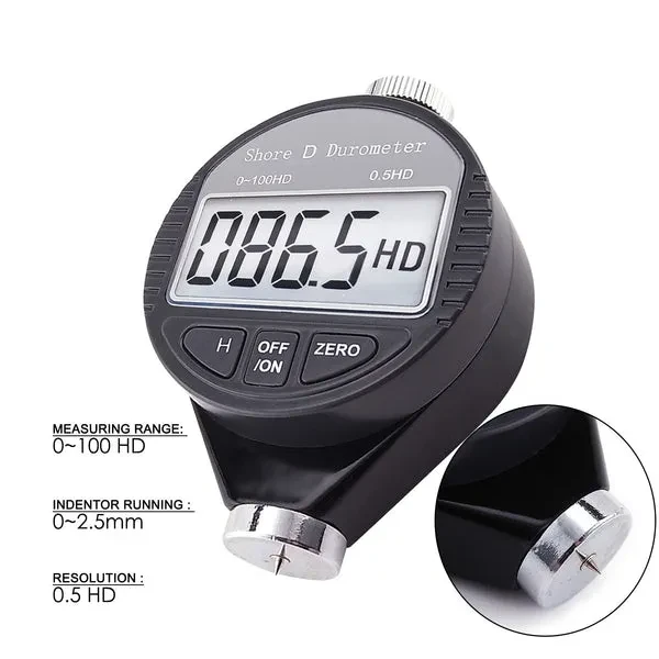 Digital Shore D Hardness Tester for Rubber, Tire, Plastic, and Flooring, 0-100HD - Image 10