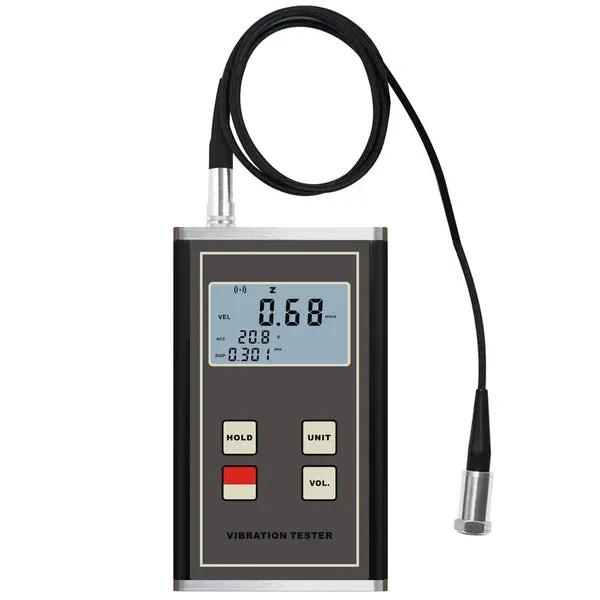Vibration Meter with Piezoelectric Sensor for Displacement, Velocity, and Acceleration