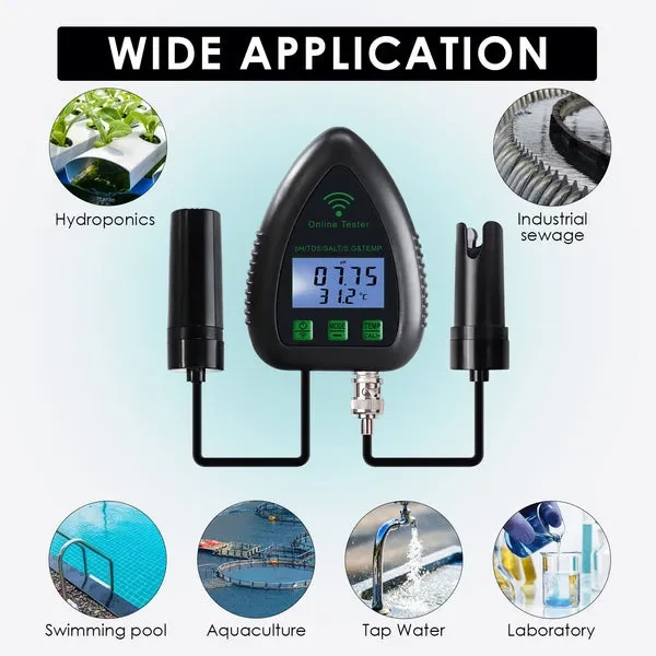 Smart 5-in-1 Water Quality Tester (pH, TDS, Salt, S.G., Temp) with WIFI - Image 2