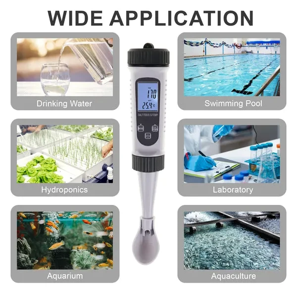 4-in-1 Water Quality Tester (TDS, Temperature, S.G., Salt Salinity) - Image 2
