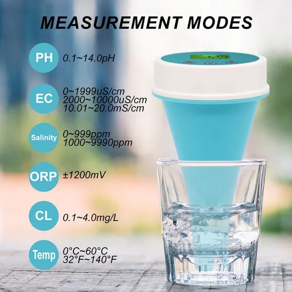 Bluetooth Floating Monitor for EC, Salinity, pH, ORP, and TDS - Image 2