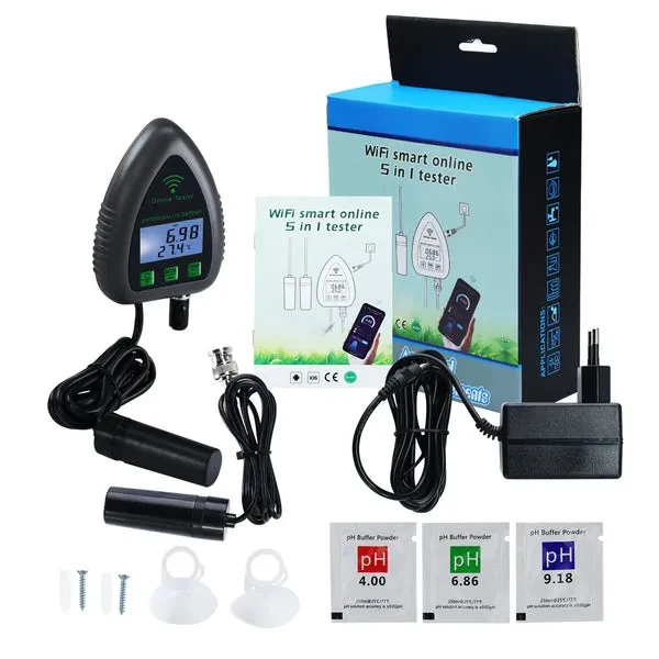 Smart 5-in-1 Water Quality Tester (pH, TDS, Salt, S.G., Temp) with WIFI - Image 9