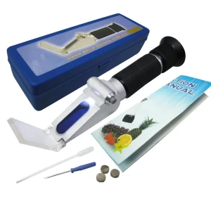 Handheld Salinity Refractometer with Built-in LED, 0-10% ATC