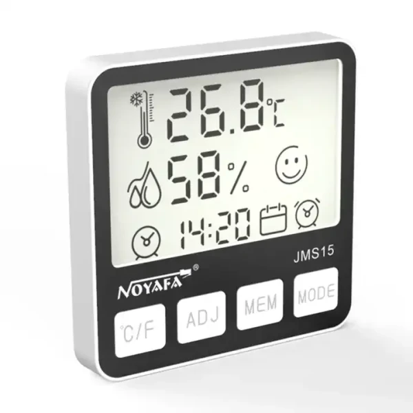 Big LCD Digital Thermometer and Hygrometer with Weather Station and Clock - Image 5