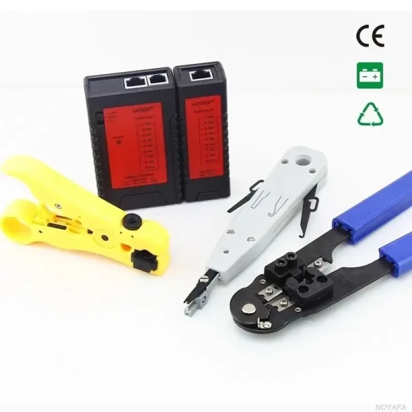 Internet Network Cable Tester with Crimping Tool and Analyzer - Image 2