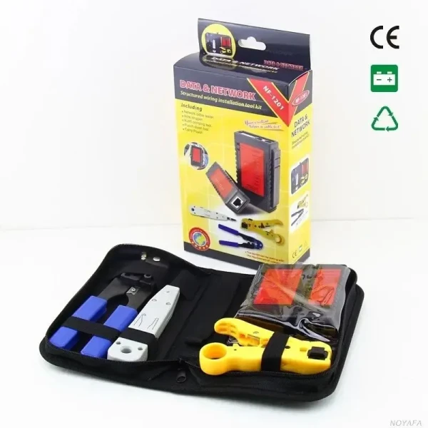 Internet Network Cable Tester with Crimping Tool and Analyzer