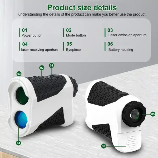 600M Laser Rangefinders for Golf with Binoculars and 6X Magnification - Image 5