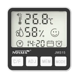 Big LCD Digital Thermometer and Hygrometer with Weather Station and Clock