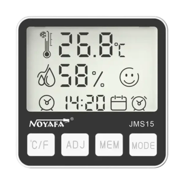 Big LCD Digital Thermometer and Hygrometer with Weather Station and Clock