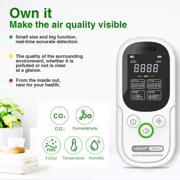 Multifunction Thermohygrometer with Carbon Dioxide Detection for Home Use - Image 3