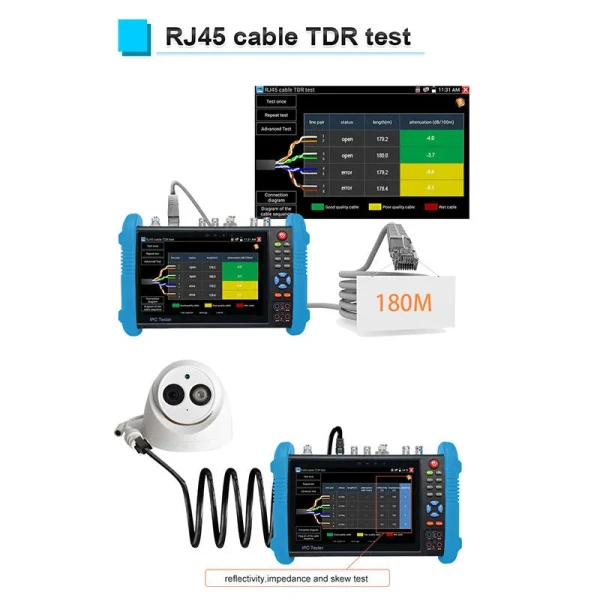 7-Inch IPS Touch Monitor CCTV Camera Tester with 4K HD Resolution and All-in-One Functionality - Image 7