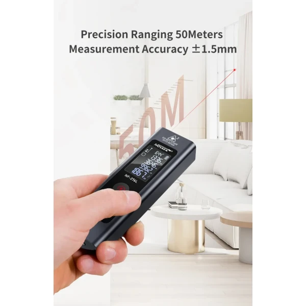 Mini Laser Rangefinder with 50M Range, Upgraded Display and Multiple Modes - Image 4