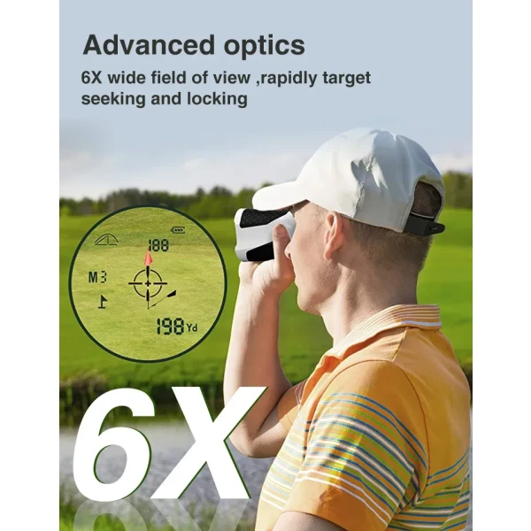 600M Laser Rangefinders for Golf with Binoculars and 6X Magnification - Image 2