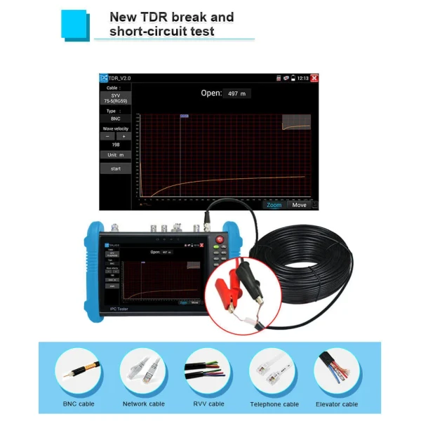 7-Inch IPS Touch Monitor CCTV Camera Tester with 4K HD Resolution and All-in-One Functionality - Image 4