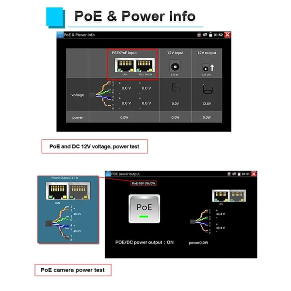 7-Inch IPS Touch Monitor CCTV Camera Tester with 4K HD Resolution and All-in-One Functionality - Image 5