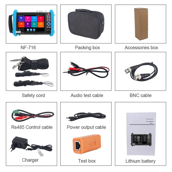 All-in-One 7-Inch Camera Tester with CVI, TVI, AHD, 8MP EX-SDI, HD-SDI, and 3G-SDI Support - Image 9