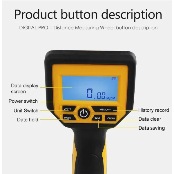 318mm Measuring Wheel with LCD Display for Paved Roads - Image 5