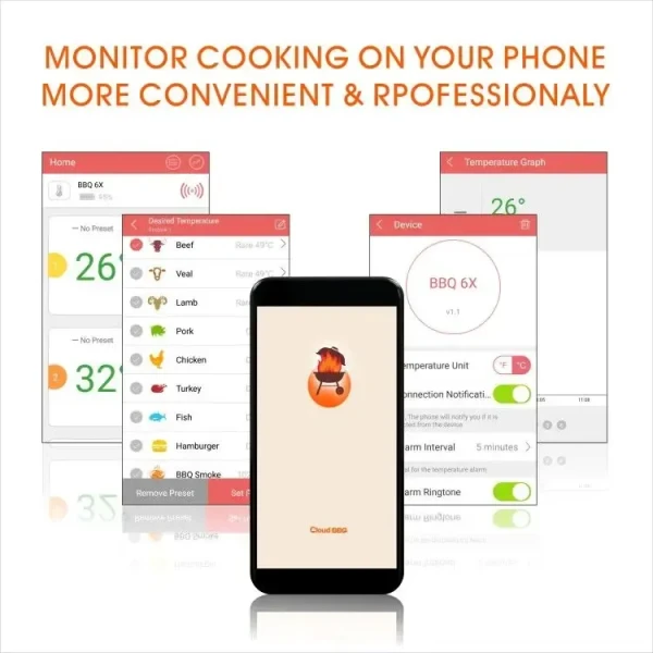 Smart Wireless Thermometer for Kitchen, BBQ, and Grill with Remote Digital Display - Image 5