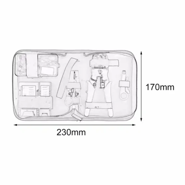 Cable Tester with 3-in-1 Crimping Tool for Network LAN Cable Stripping - Image 3