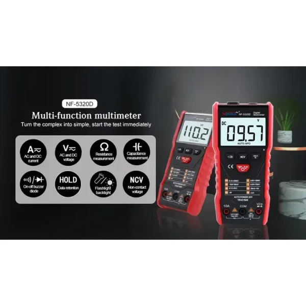 Auto Range Multifunction Multimeter with HD LCD Screen Digital - Image 3