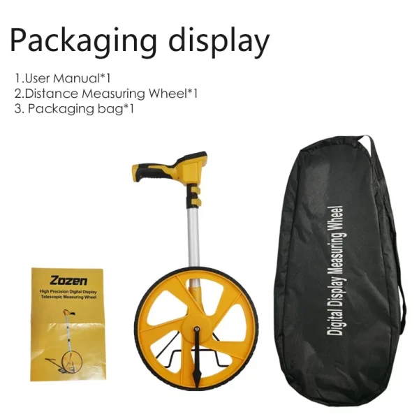 Collapsible Measuring Wheel with Carrying Bag, 0-9,999 Ft. Measurement Range - Image 3