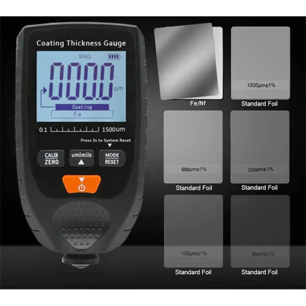 Car Paint Coating Thickness Gauge, Measures 0-1500µm for Fe & NFe Surfaces - Image 7