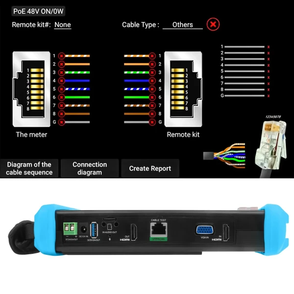 All-in-One 7-Inch Camera Tester with CVI, TVI, AHD, 8MP EX-SDI, HD-SDI, and 3G-SDI Support - Image 2